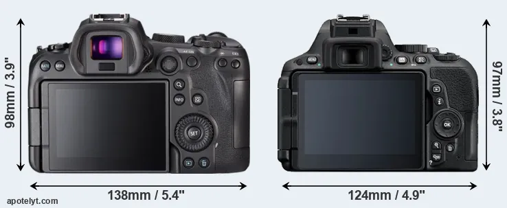 Comparison R6 or D5500 rear