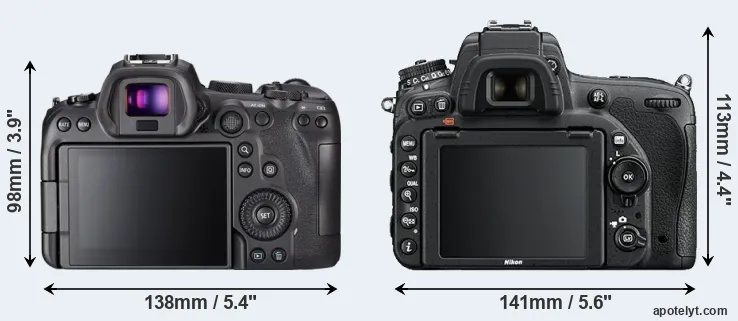 Comparison R6 or D750 rear