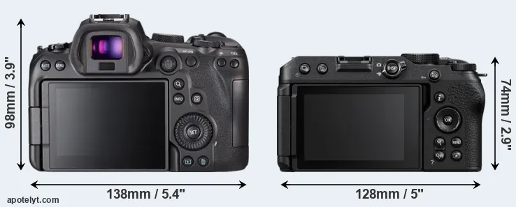 Comparison R6 or Z30 rear