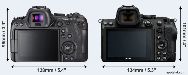Comparison R6 or Z5 rear