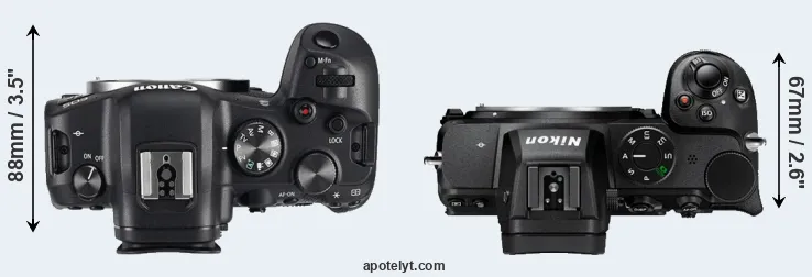 Compare R6 versus Z5 top