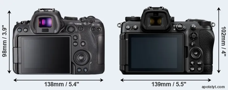 Comparison R6 or Z6 III rear