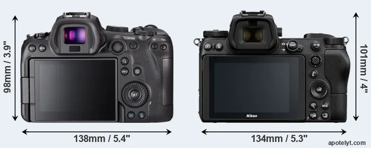 Comparison R6 or Z7 rear