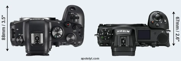 Compare R6 versus Z7 top