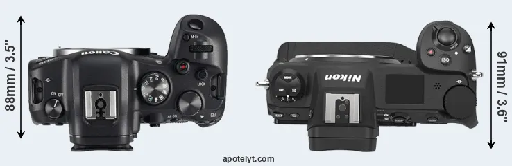 Compare R6 versus Z9 top