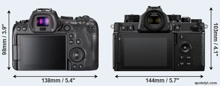Comparison R6 or Zf rear