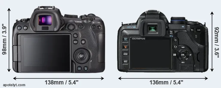 Comparison R6 or E-520 rear