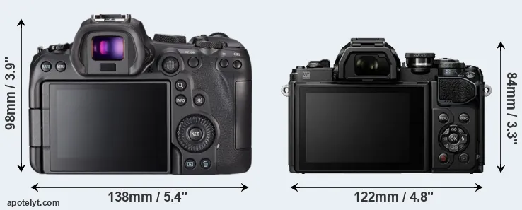 Comparison R6 or E-M10 III rear