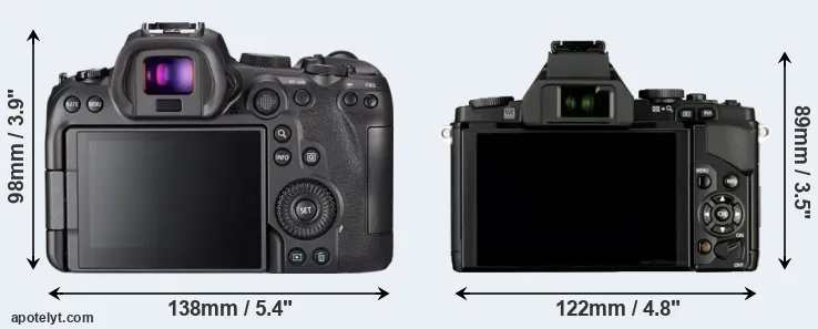 Comparison R6 or E-M5 rear