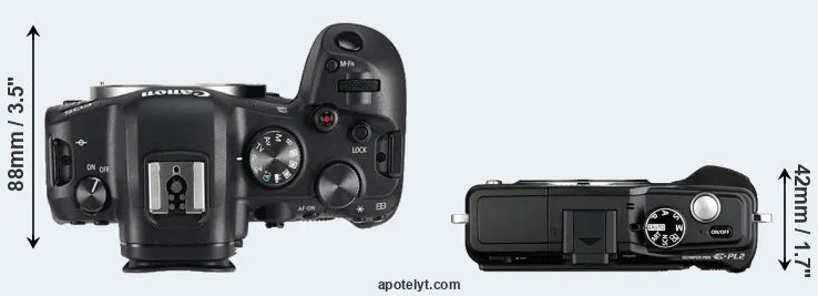 Compare R6 versus E-PL2 top
