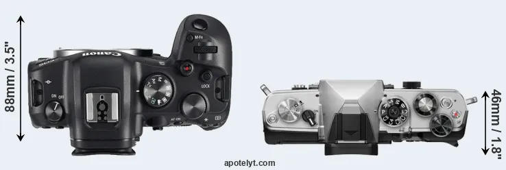 Compare R6 versus OM-3 top