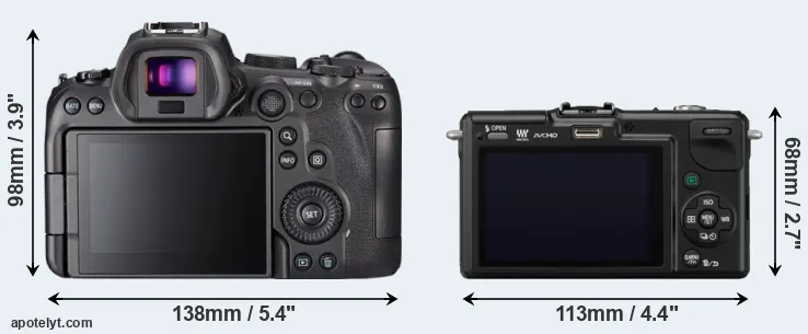 Comparison R6 or GF2 rear