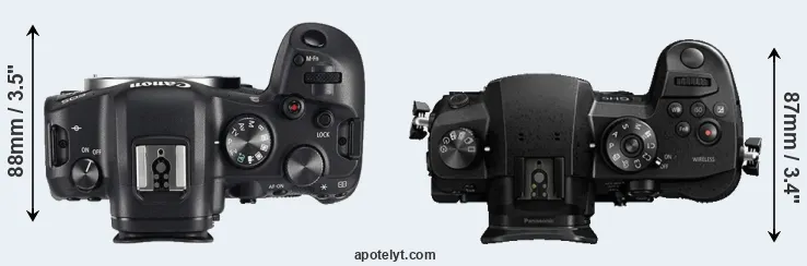 Compare R6 versus GH5 top