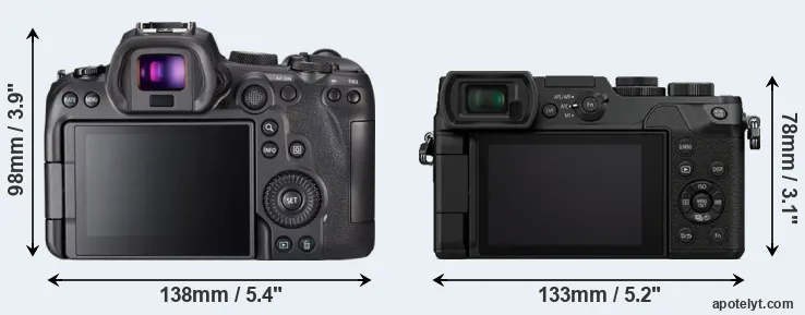 Comparison R6 or GX8 rear
