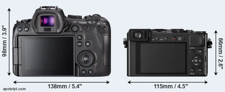 Comparison R6 or LX100 rear