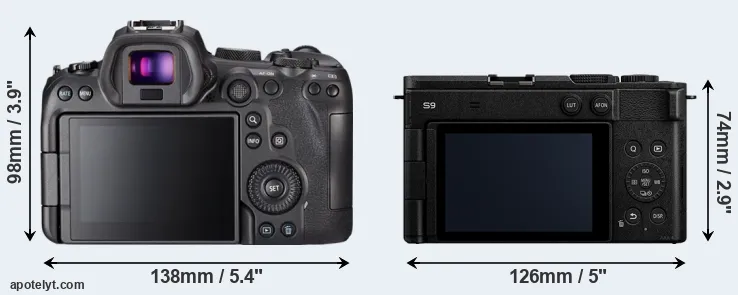 Comparison R6 or S9 rear
