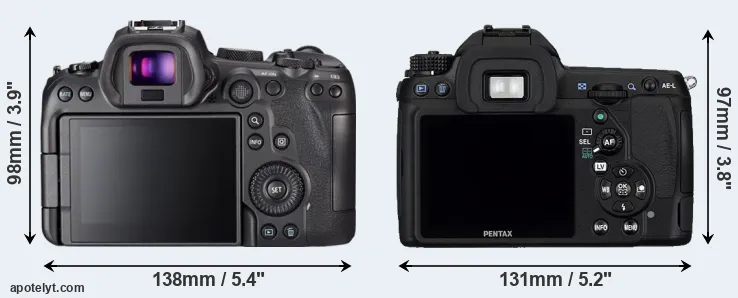 Comparison R6 or K-5 rear
