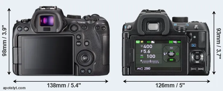 Comparison R6 or K-70 rear