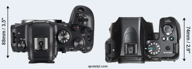 Compare R6 versus K-70 top