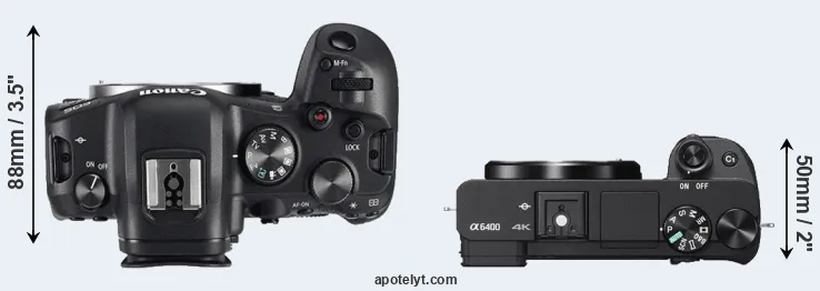 Compare R6 versus A6400 top
