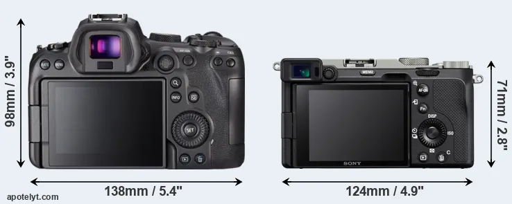 Comparison R6 or A7C rear