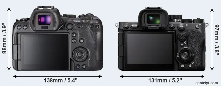 Comparison R6 or A7R V rear