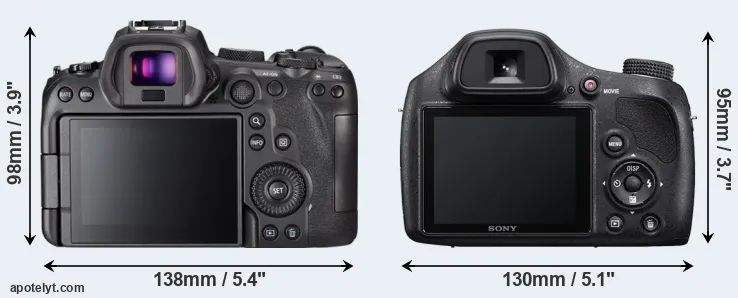 Comparison R6 or H400 rear