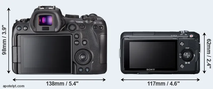 Comparison R6 or NEX-3 rear