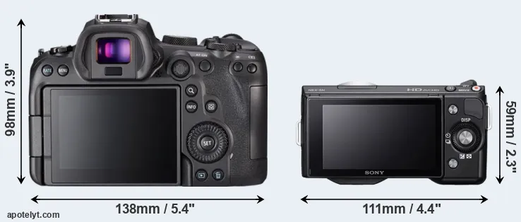 Comparison R6 or NEX-5N rear
