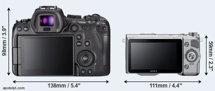 Comparison R6 or NEX-5T rear