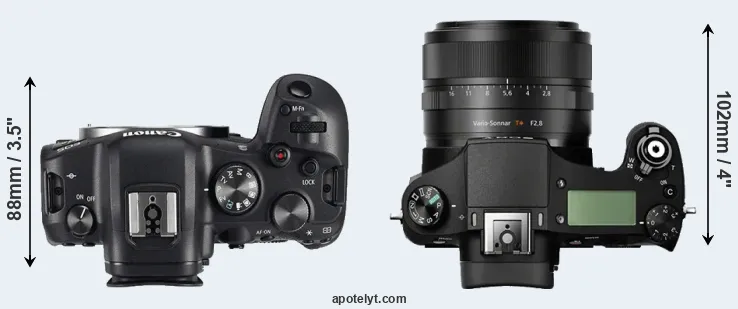 Compare R6 versus RX10 top