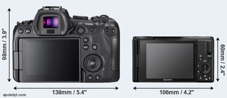 Comparison R6 or ZV-1 II rear