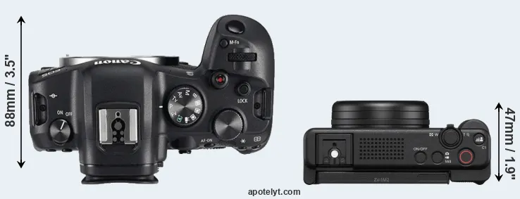 Compare R6 versus ZV-1 II top
