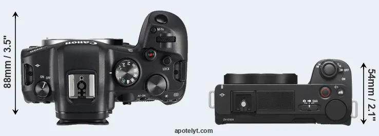 Compare R6 versus ZV-E10 II top