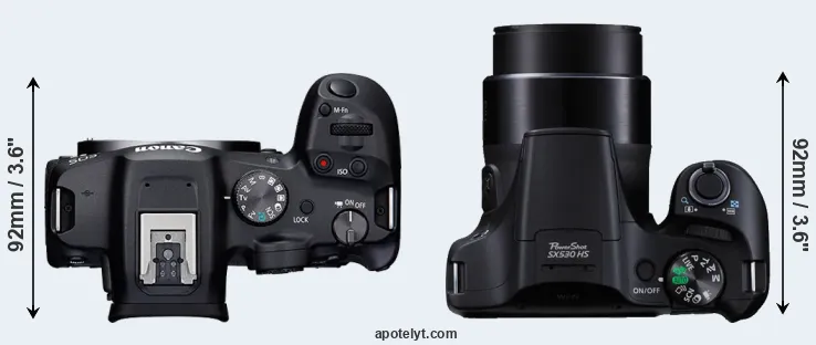 Compare R7 versus SX530 top