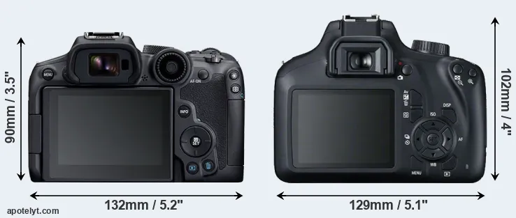 Comparison R7 or T100 rear