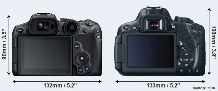 Comparison R7 or T4i rear