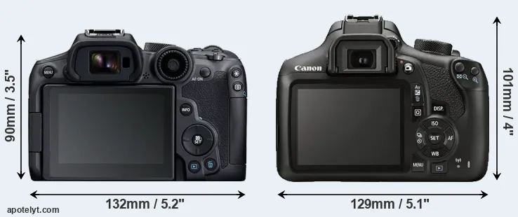 Comparison R7 or T6 rear