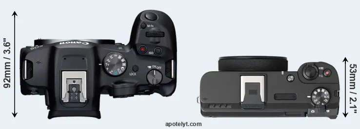 Compare R7 versus V1 top