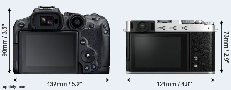 Comparison R7 or X-E4 rear