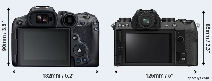 Comparison R7 or X-S10 rear