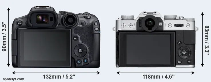 Comparison R7 or X-T10 rear