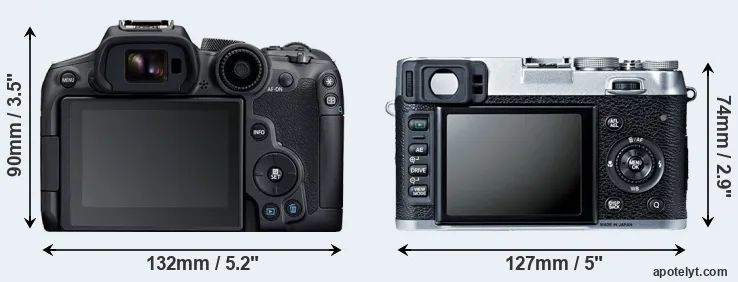 Comparison R7 or X100S rear
