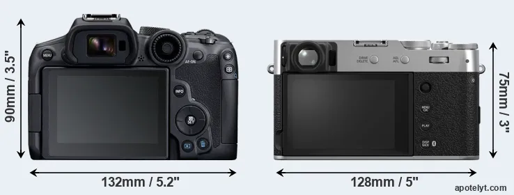 Comparison R7 or X100VI rear