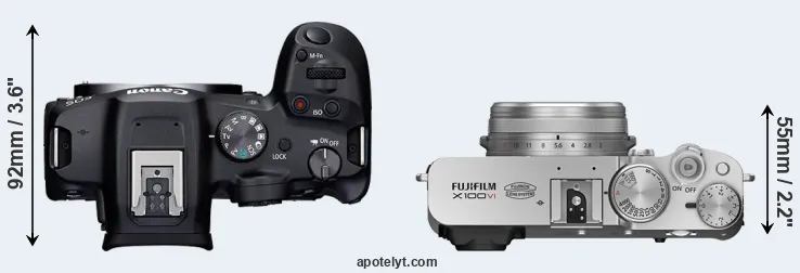Compare R7 versus X100VI top