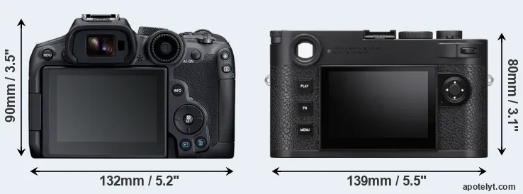Comparison R7 or M11 rear