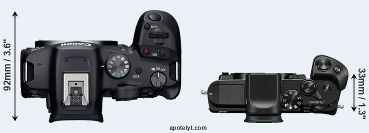 Compare R7 versus V3 top