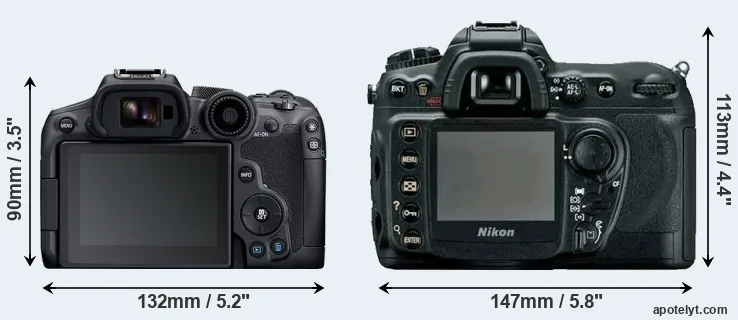 Comparison R7 or D200 rear