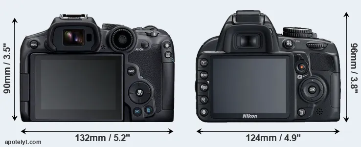 Comparison R7 or D3100 rear