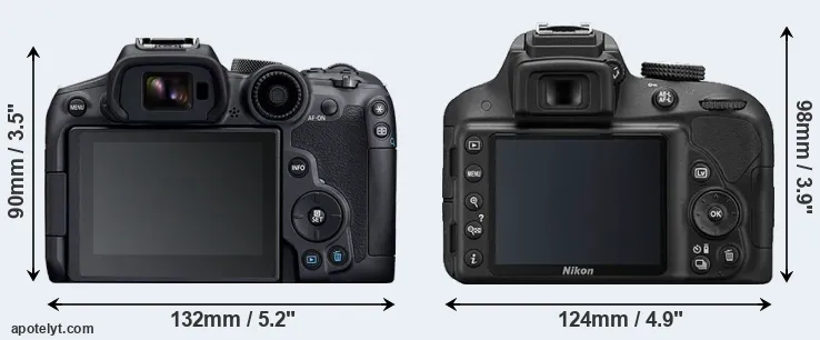Comparison R7 or D3300 rear